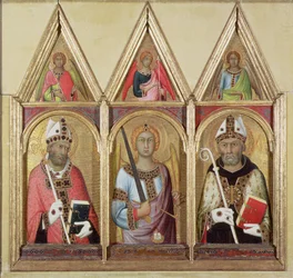 St. Geminianus, St. Michael und St. Augustinus, ca. 1319 (Detail)